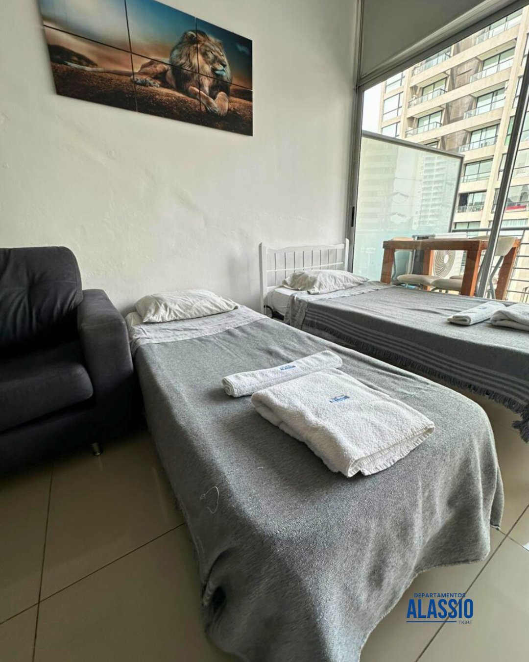 Dormitorio con camas individuales, Alassio 312